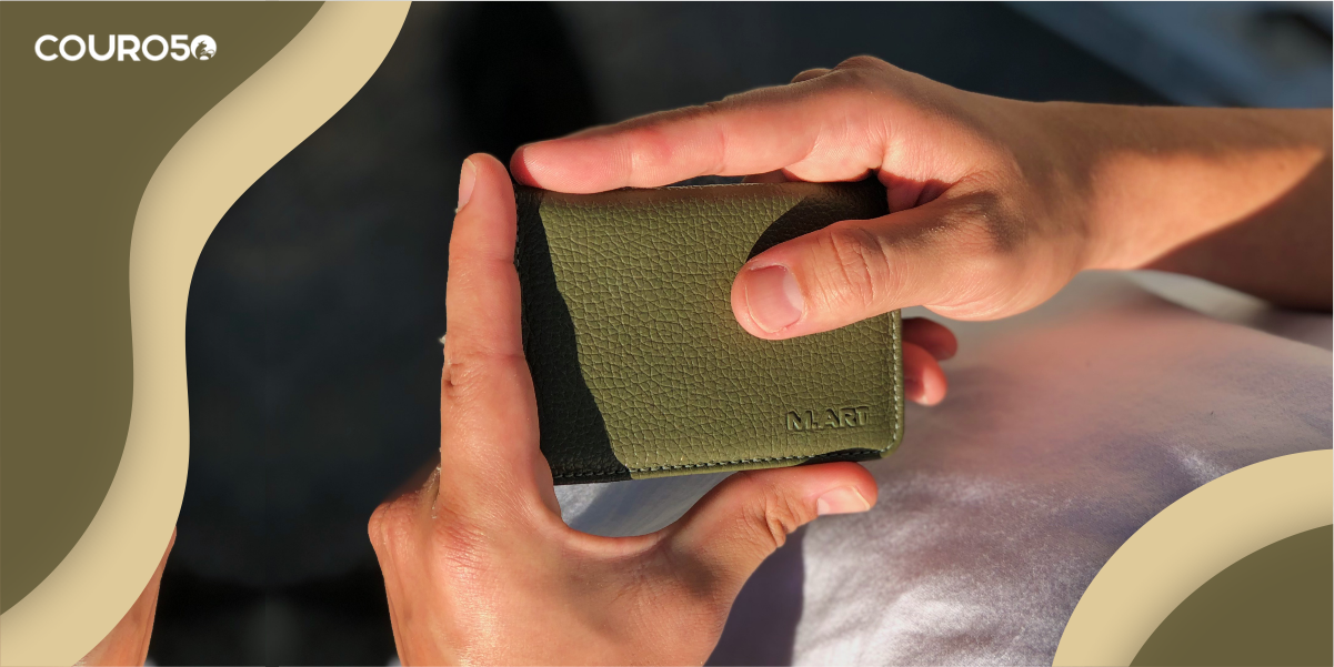 conheça nossa carteira modelo SLIM na cor Verde Militar