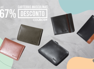 67% desconto carteiras masculinas