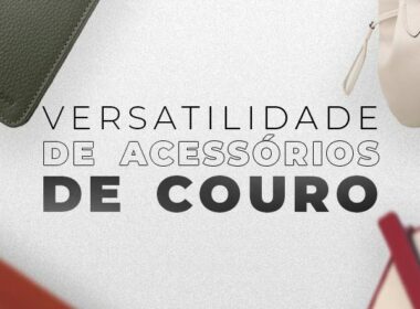 Coleção de acessórios de couro versáteis